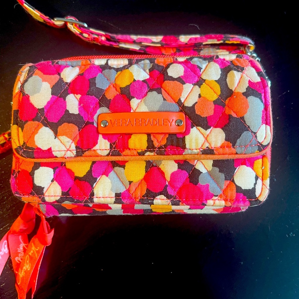 Vera Bradley wallet with removable crossbody adjustable strap